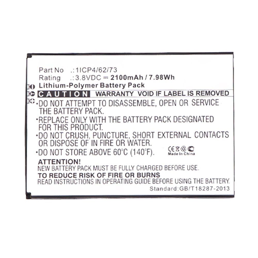 Synergy Digital Cell Phone Battery, Compatible with 1ICP4/62/73 Cell Phone Battery (3.8VV, Li-Pol, 2100mAh)