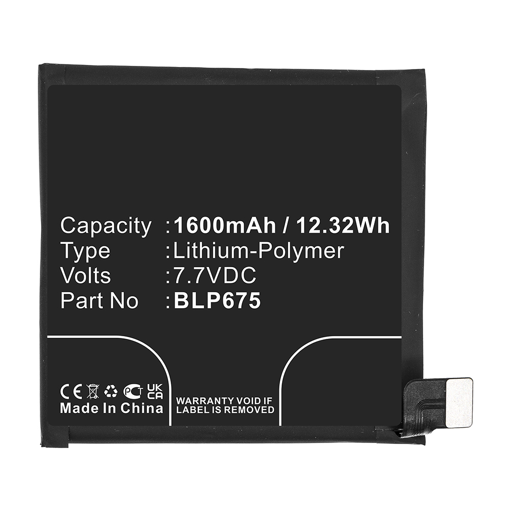 Synergy Digital Cell Phone Battery, Compatible with BLP675 Cell Phone Battery (7.7V, Li-Pol, 1600mAh)