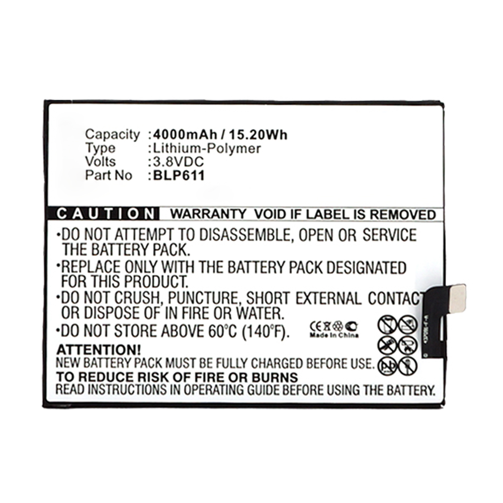 Synergy Digital Cell Phone Battery, Compatible with BLP611 Cell Phone Battery (3.8V, Li-Pol, 4000mAh)