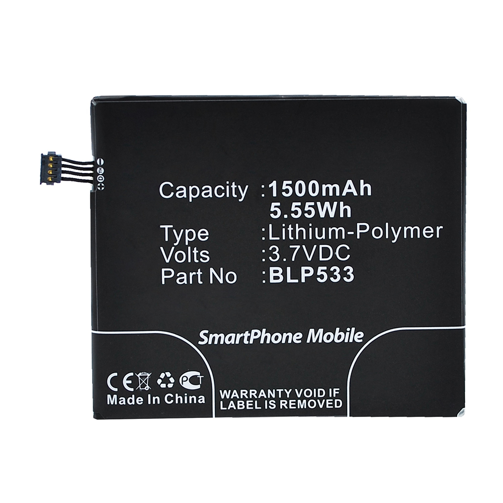 Synergy Digital Cell Phone Battery, Compatible with BLP533 Cell Phone Battery (3.7V, Li-Pol, 1500mAh)