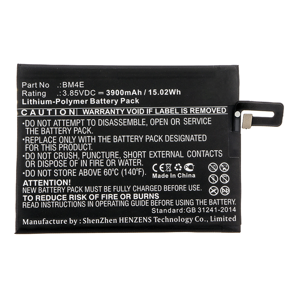 Synergy Digital Cell Phone Battery, Compatible with BM4E Cell Phone Battery (3.85V, Li-Pol, 3900mAh)