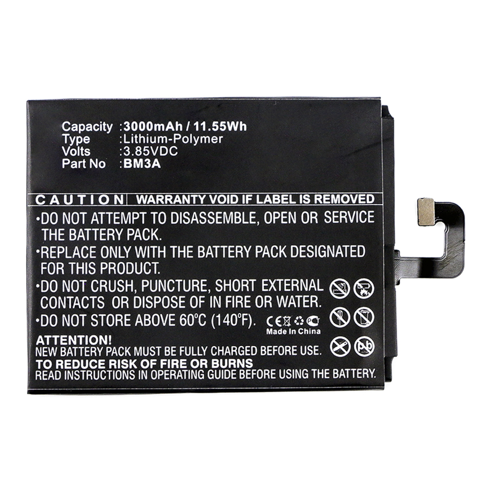 Synergy Digital Cell Phone Battery, Compatible with BM3A Cell Phone Battery (3.85V, Li-Pol, 3000mAh)