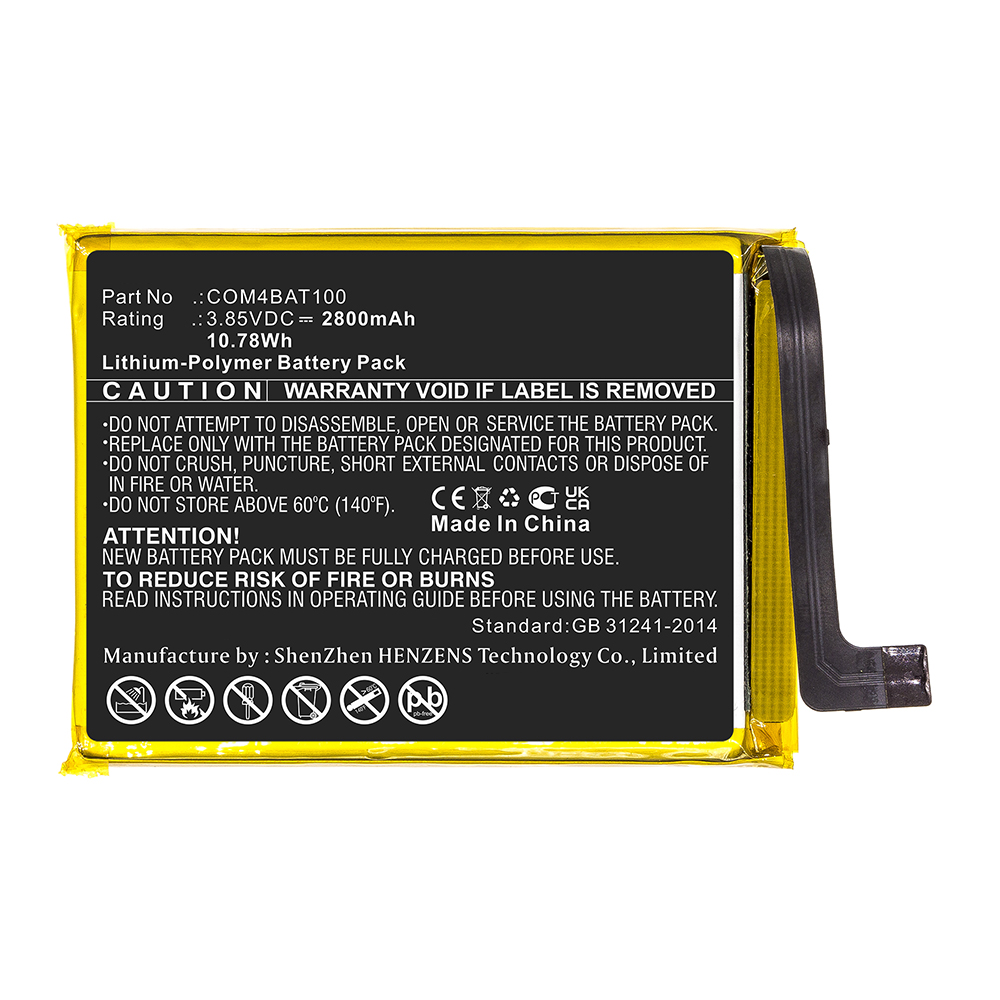 Synergy Digital Cell Phone Battery, Compatible with Crosscall COM4BAT100 Cell Phone Battery (Li-Pol, 3.85V, 2800mAh)