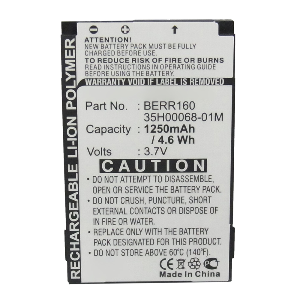 Synergy Digital Cell Phone Battery, Compatible with HTC 35H00068-01M Cell Phone Battery (Li-Pol, 3.7V, 1250mAh)