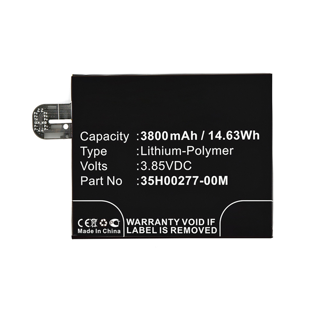 Synergy Digital Cell Phone Battery, Compatible with HTC 35H00271-01M Cell Phone Battery (Li-Pol, 3.85V, 3800mAh)
