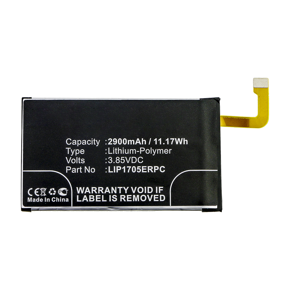 Synergy Digital Cell Phone Battery, Compatible with Sony LIP1705ERPC Cell Phone Battery (Li-Pol, 3.85V, 2900mAh)
