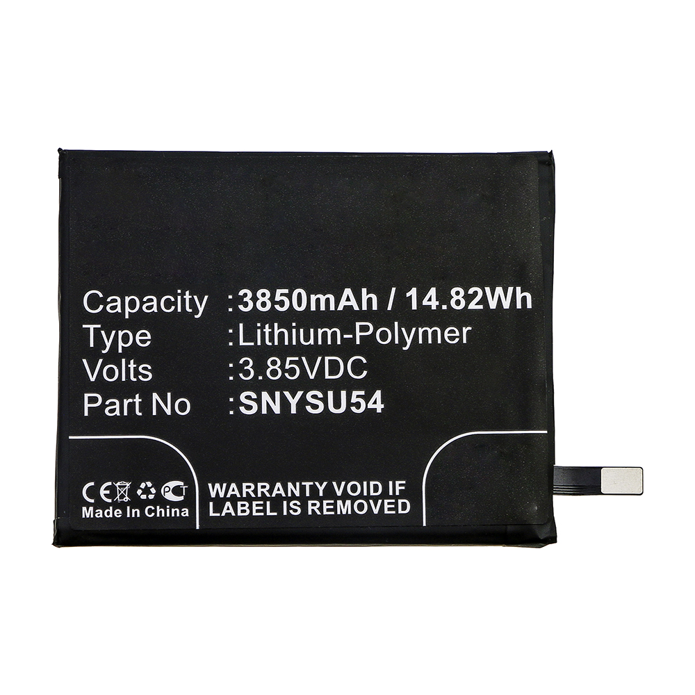 Synergy Digital Cell Phone Battery, Compatible with Sony SNYSU54 Cell Phone Battery (Li-Pol, 3.85V, 3850mAh)