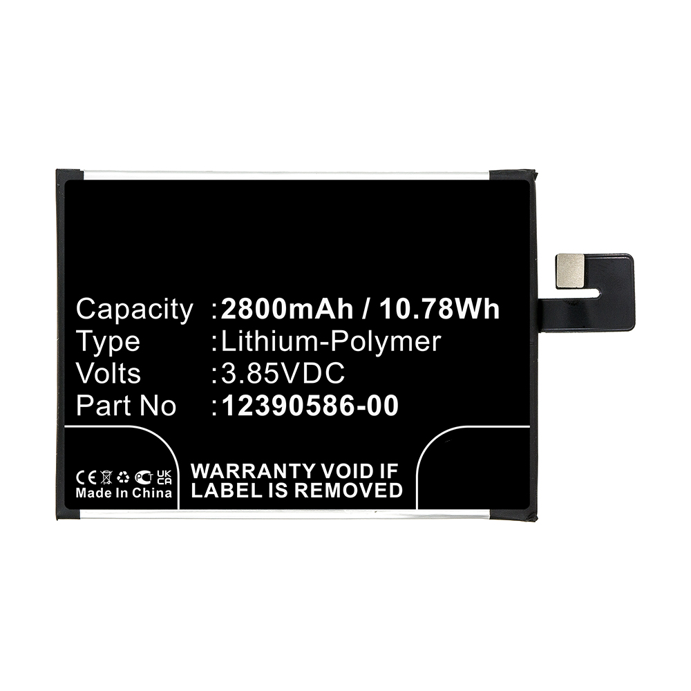 Synergy Digital Cell Phone Battery, Compatible with Sony 12390586-00 Cell Phone Battery (Li-Pol, 3.85V, 2800mAh)