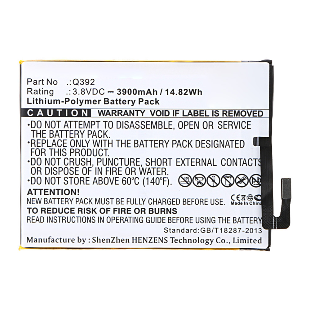 Synergy Digital Cell Phone Battery, Compatible with Micromax Q392 Cell Phone Battery (Li-Pol, 3.8V, 3900mAh)