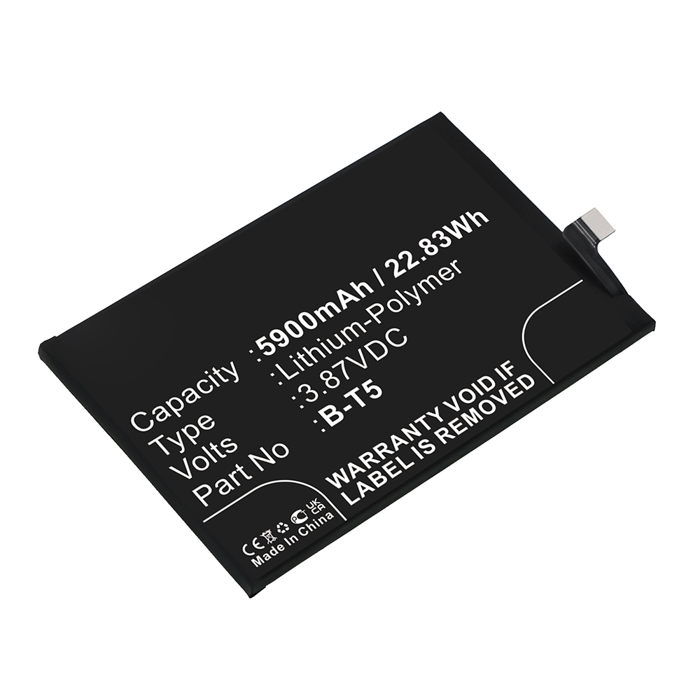 Synergy Digital Cell Phone Battery, Compatible with VIVO  B-T5 Cell Phone Battery (Li-Pol, 3.87V, 5900mAh)