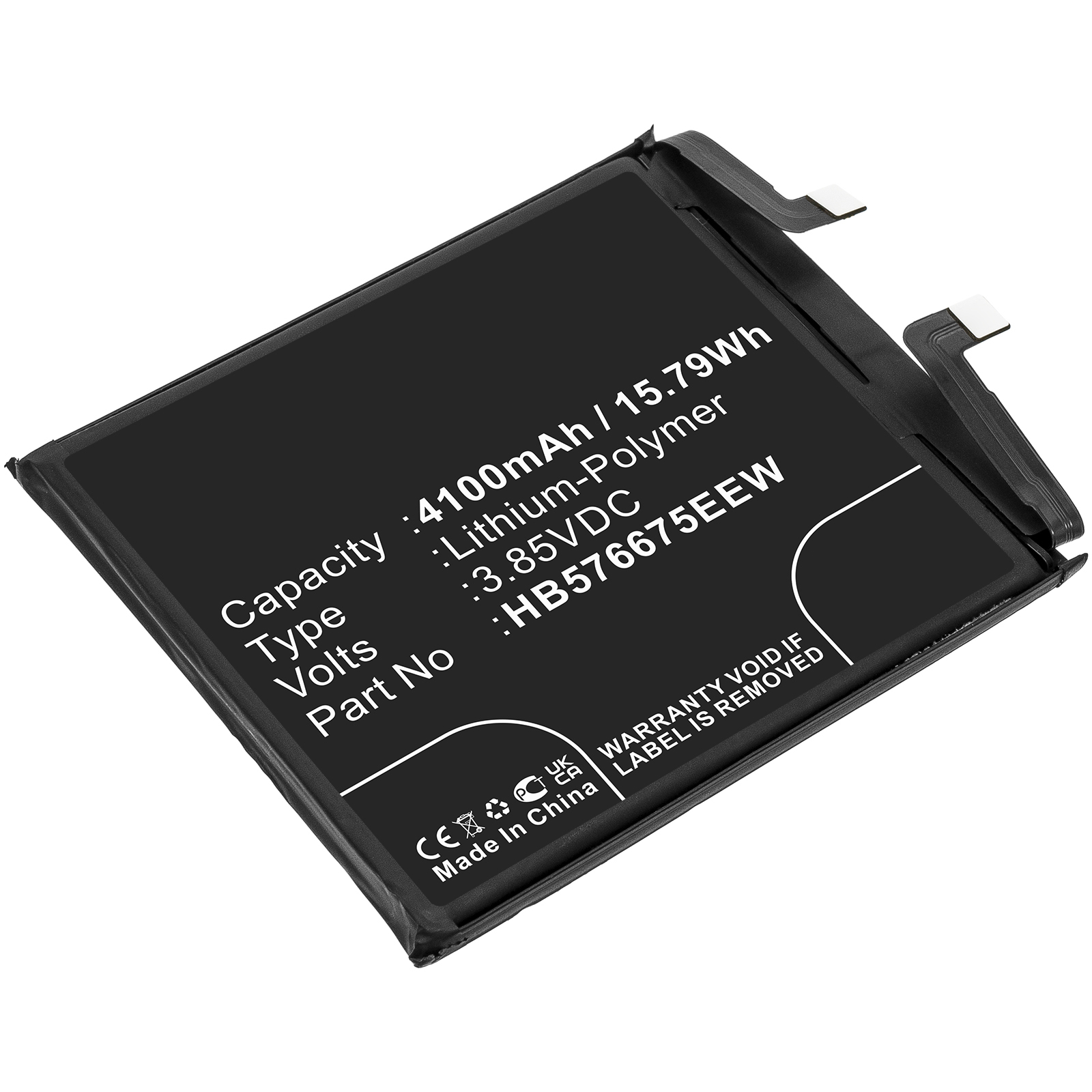 Synergy Digital Cell Phone Battery, Compatible with Huawei HB576675EEW Cell Phone Battery (Li-Pol, 3.85V, 4100mAh)