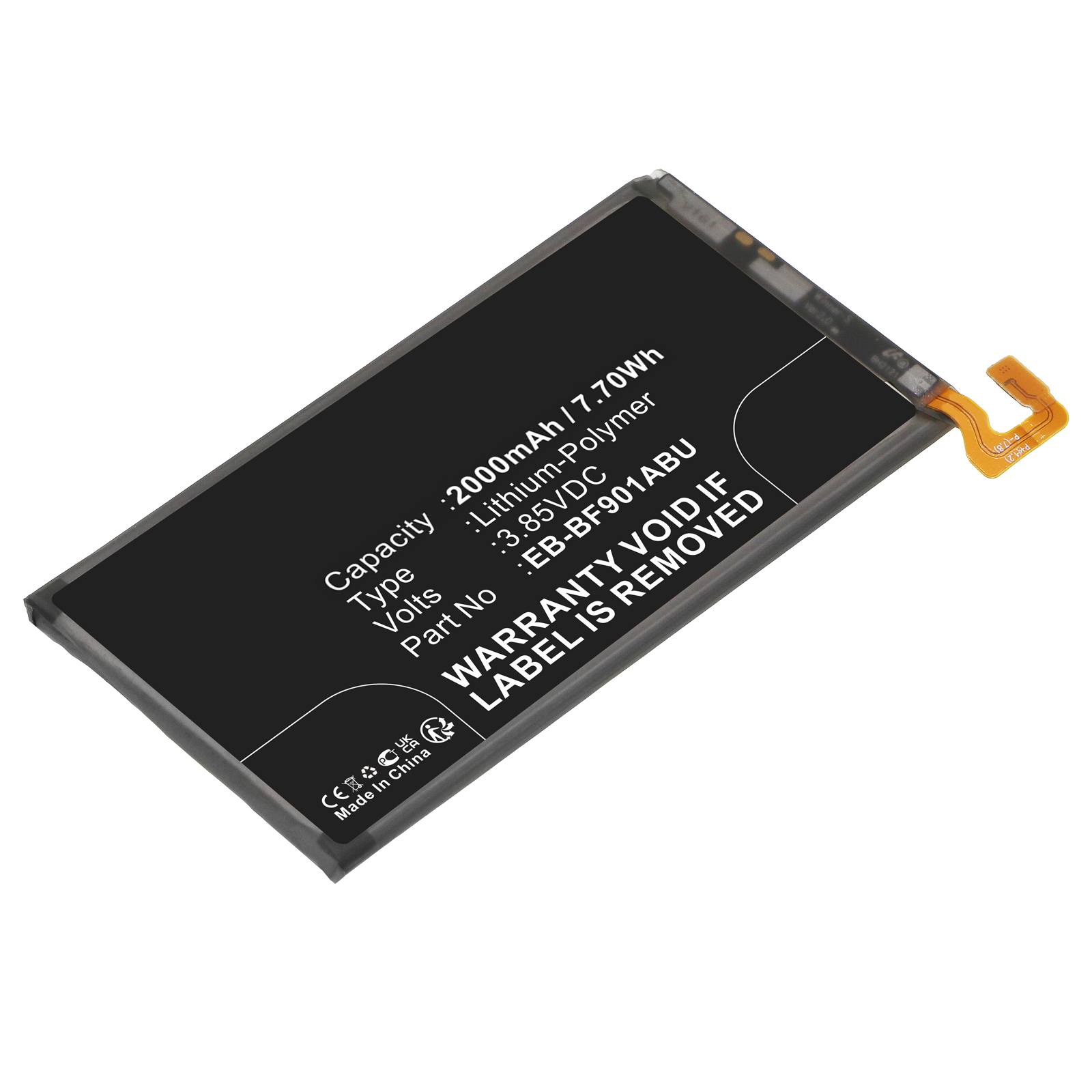 Synergy Digital Cell Phone Battery, Compatible with Galaxy EB-BF901ABU Cell Phone Battery (Li-Pol, 3.85V, 2000mAh)