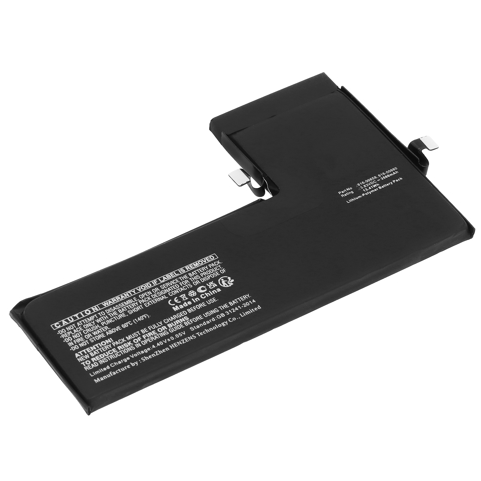 Synergy Digital Cell Phone Battery, Compatible with Apple 616-00659 Cell Phone Battery (Li-Pol, 3.83V, 3500mAh)
