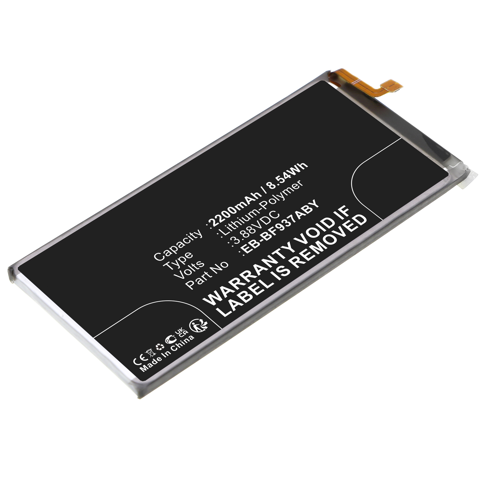 Synergy Digital Cell Phone Battery, Compatible with Samsung EB-BF937ABY Cell Phone Battery (Li-Pol, 3.88V, 2200mAh)