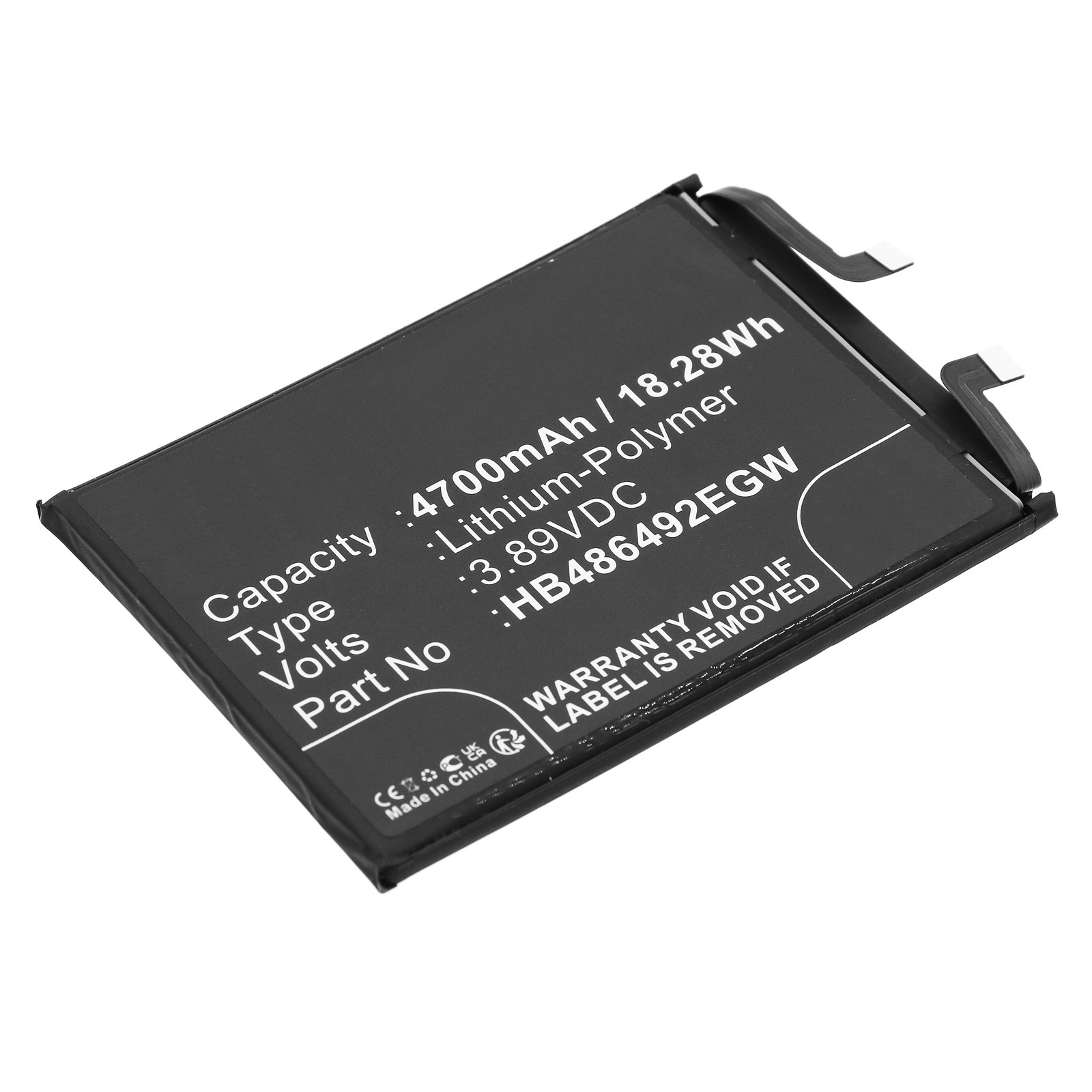 Synergy Digital Cell Phone Battery, Compatible with Honor HB486492EGW Cell Phone Battery (Li-Pol, 3.89V, 4700mAh)