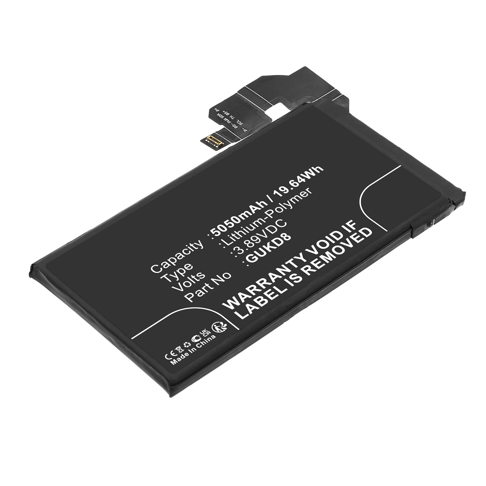 Synergy Digital Cell Phone Battery, Compatible with Google G949-00704-01 Cell Phone Battery (Li-Pol, 3.89V, 5050mAh)