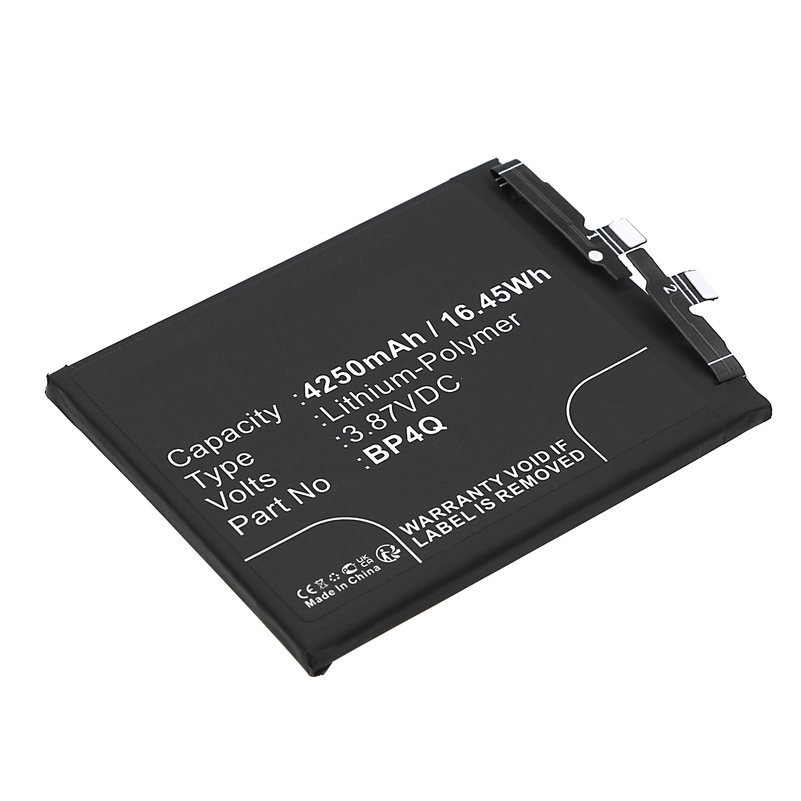 Synergy Digital Cell Phone Battery, Compatible with Xiaomi BP4Q Cell Phone Battery (Li-Pol, 3.87V, 4250mAh)