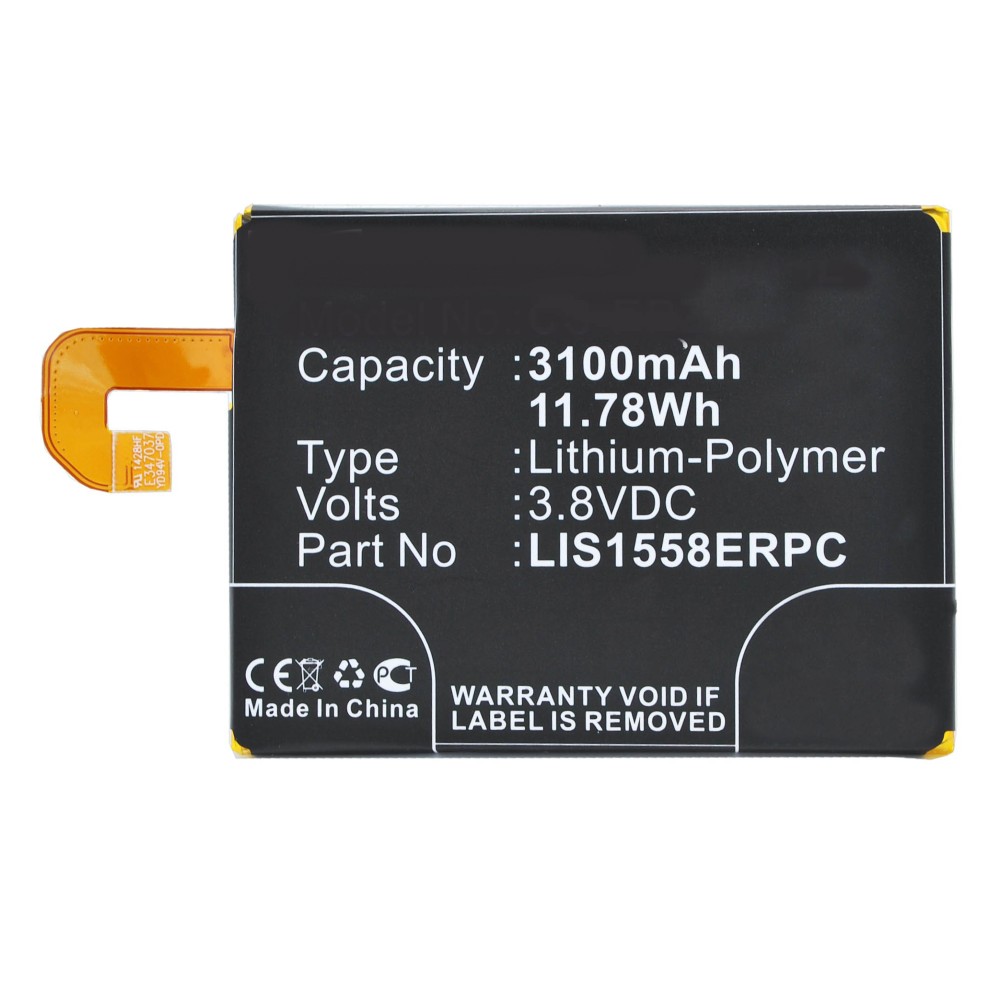 Synergy Digital Battery Compatible With Sony Ericsson LIS1558ERPC Cellphone Battery - (Li-Pol, 3.8V, 3100 mAh / 11.78Wh)
