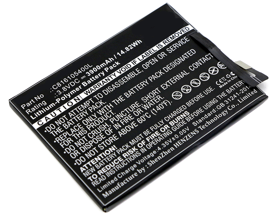Synergy Digital Cell Phone Battery, Compatiable with BLU C816105400L Cell Phone Battery (3.8V, Li-Pol, 3900mAh)