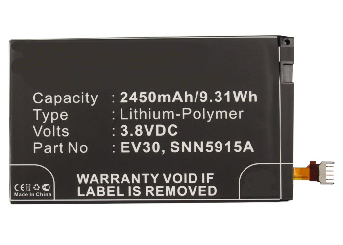 Synergy Digital Cell Phone Battery, Compatiable with Motorola EV30, SNN5915A, SNN5915B Cell Phone Battery (3.8V, Li-Pol, 2450mAh)