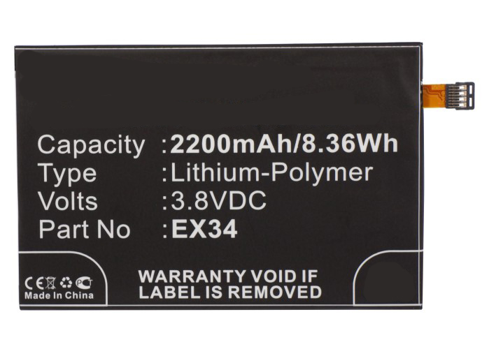 Synergy Digital Cell Phone Battery, Compatiable with Motorola EX34, SNN5923, SNN5923A, SNN5923B Cell Phone Battery (3.8V, Li-Pol, 2200mAh)