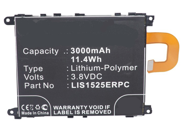 Synergy Digital Cell Phone Battery, Compatiable with Sony Ericsson 1588-4170, AGPB011-A001, LIS1525ERPC Cell Phone Battery (3.8V, Li-Pol, 3000mAh)