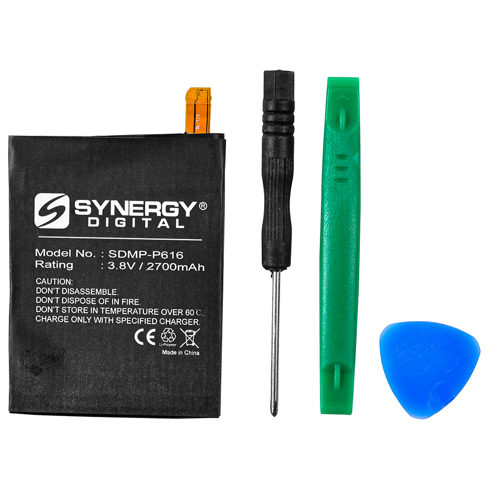 SDMP-P616 Li-Pol Battery - Rechargeable Ultra High Capacity (Li-Pol 3.8V 2700mAh) - Replacement For LG BL-T19 Cellular Battery - Embedded Battery with Tools
