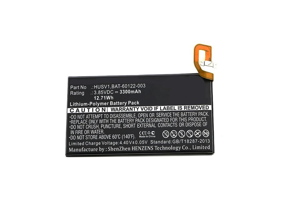 Synergy Digital Cell Phone Battery, Compatiable with Blackberry BAT-60122-003, HUSV1 Cell Phone Battery (3.85V, Li-Pol, 3300mAh)