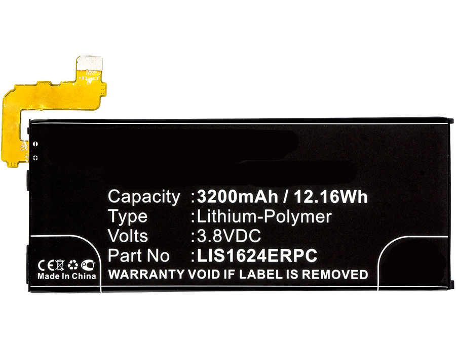 Synergy Digital Cell Phone Battery, Compatiable with Sony LIP1642ERPC Cell Phone Battery (3.8V, Li-Pol, 3200mAh)
