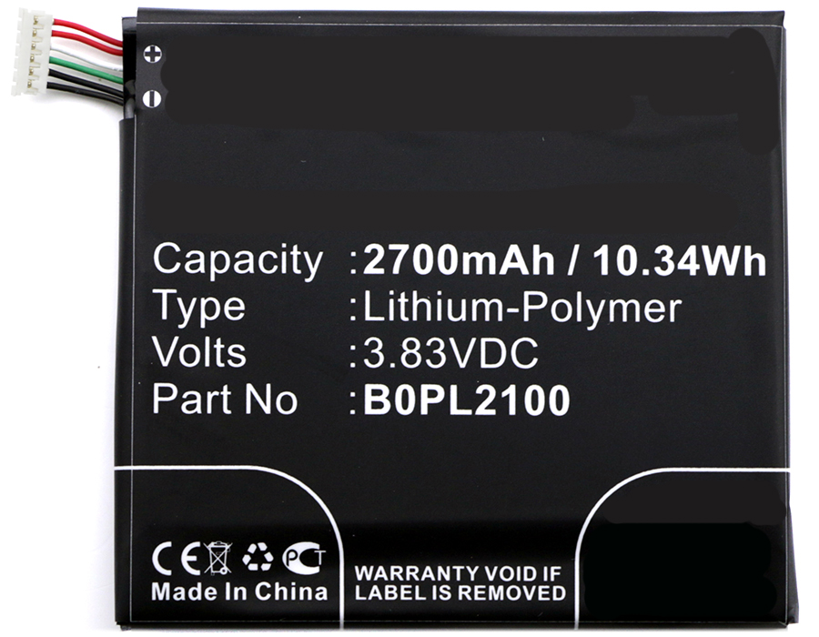 Synergy Digital Cell Phone Battery, Compatible with HTC 35H00241-00M, B0PL2100, B2PL2100 Cell Phone Battery (3.83V, Li-Pol, 2700mAh)