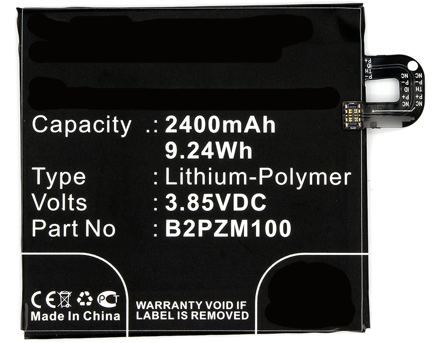 Synergy Digital Cell Phone Battery, Compatiable with HTC 35H00270-00M, B2PZM100 Cell Phone Battery (3.85V, Li-Pol, 2400mAh)