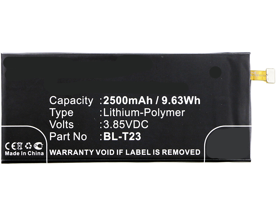 Synergy Digital Cell Phone Battery, Compatible with LG BL-T23, EAC63278801 Cell Phone Battery (3.85V, Li-Pol, 2500mAh)