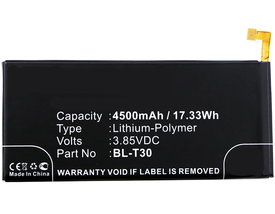 Synergy Digital Cell Phone Battery, Compatiable with LG BL-T30, EAC63458501 Cell Phone Battery (3.85V, Li-Pol, 4500mAh)