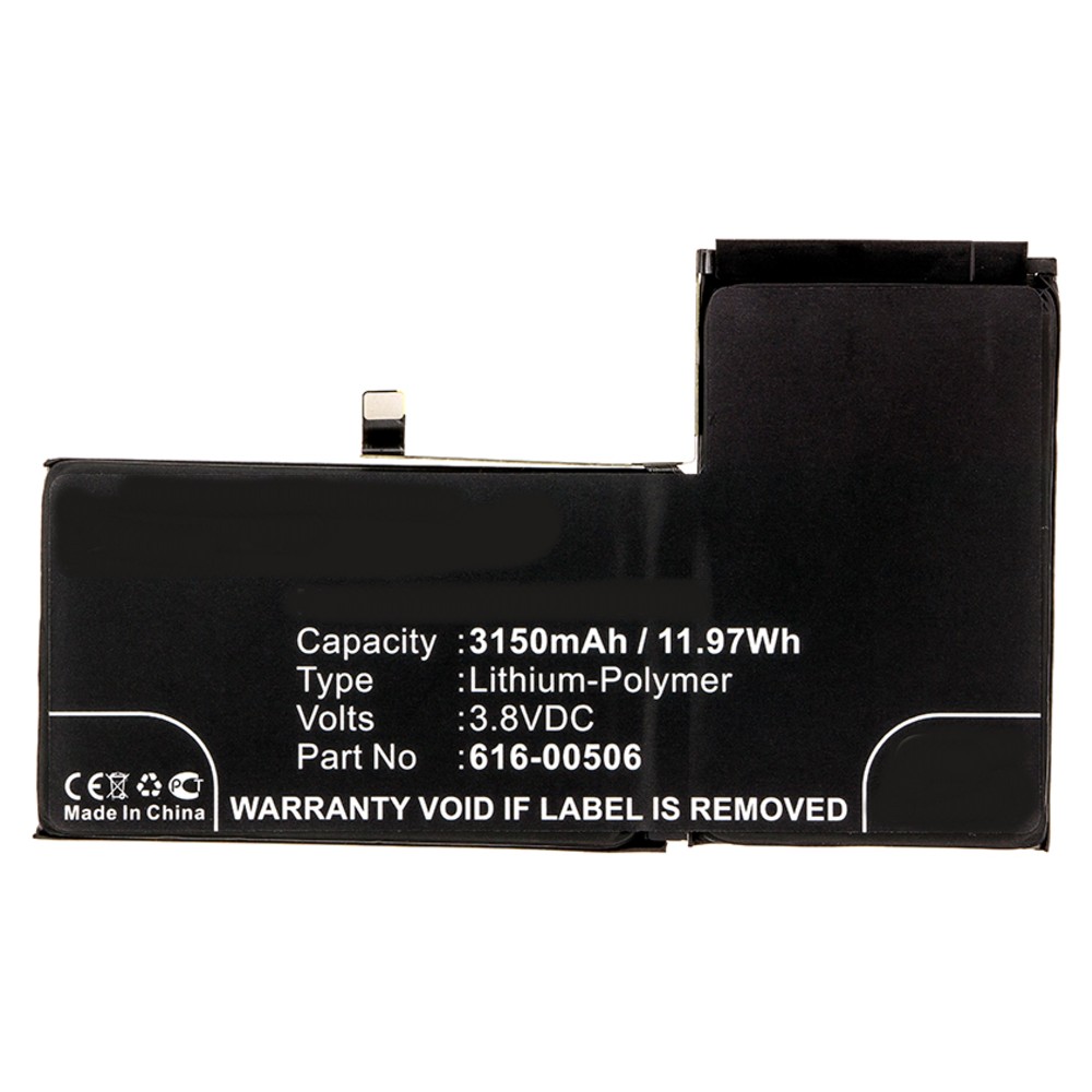 Synergy Digital Cell Phone Battery, Compatible with Apple 616-00506 Cell Phone Battery (3.8, Li-Polymer, 3150mAh)
