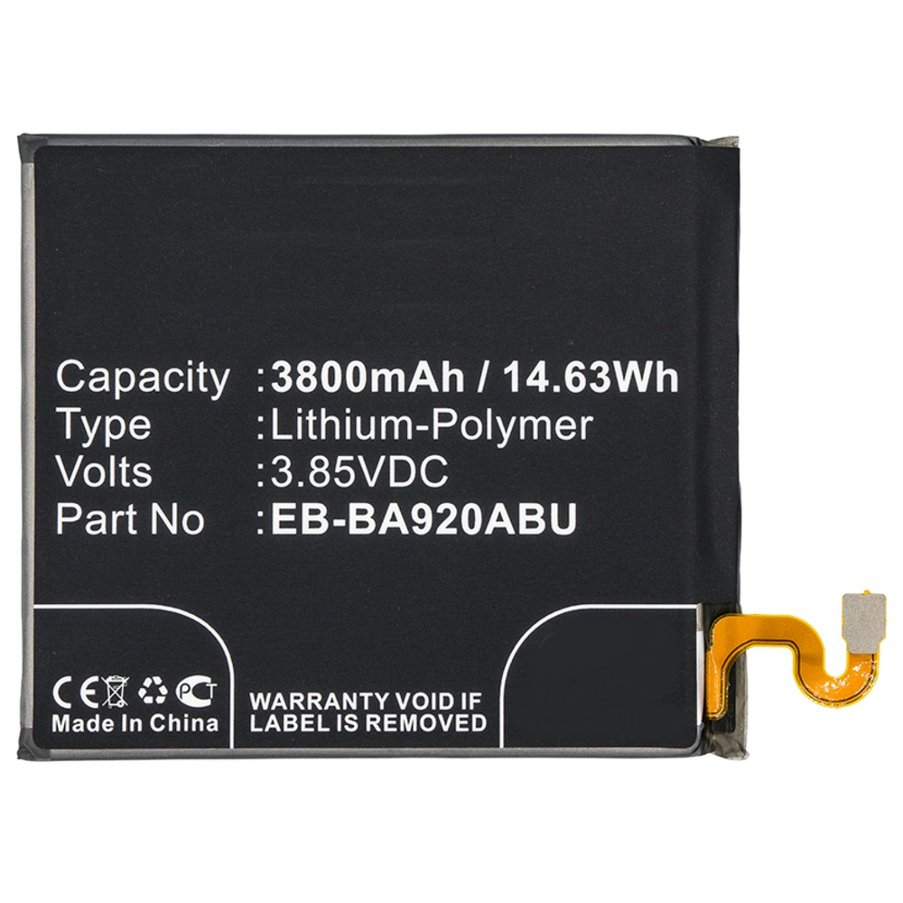 Synergy Digital Cell Phone Battery, Compatible with Samsung EB-BA920ABE, EB-BA920ABU, GH82-18306A Cell Phone Battery (3.85, Li-Polymer, 3800mAh)