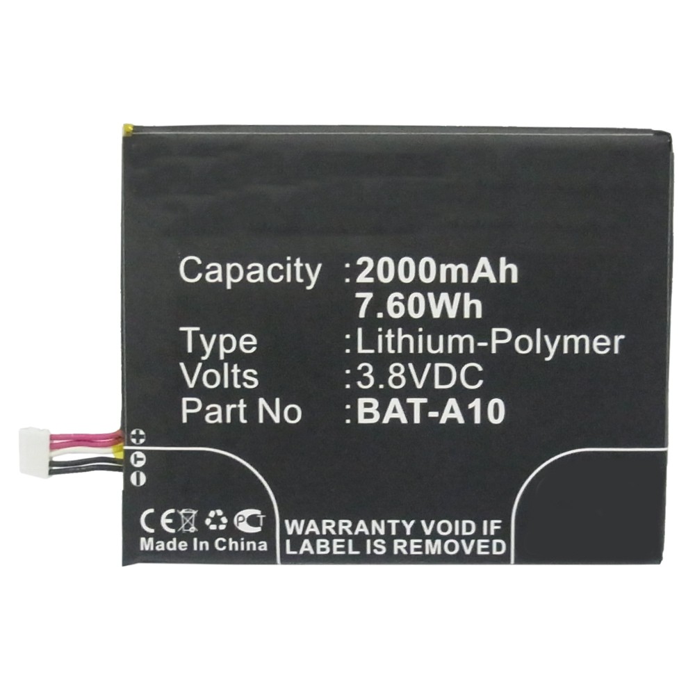 Synergy Digital Cell Phone Battery, Compatible with Acer BAT-A10, BAT-A10(1ICP4/58/71), KT.0010S.010 Cell Phone Battery (Li-Pol, 3.8V, 2000mAh)