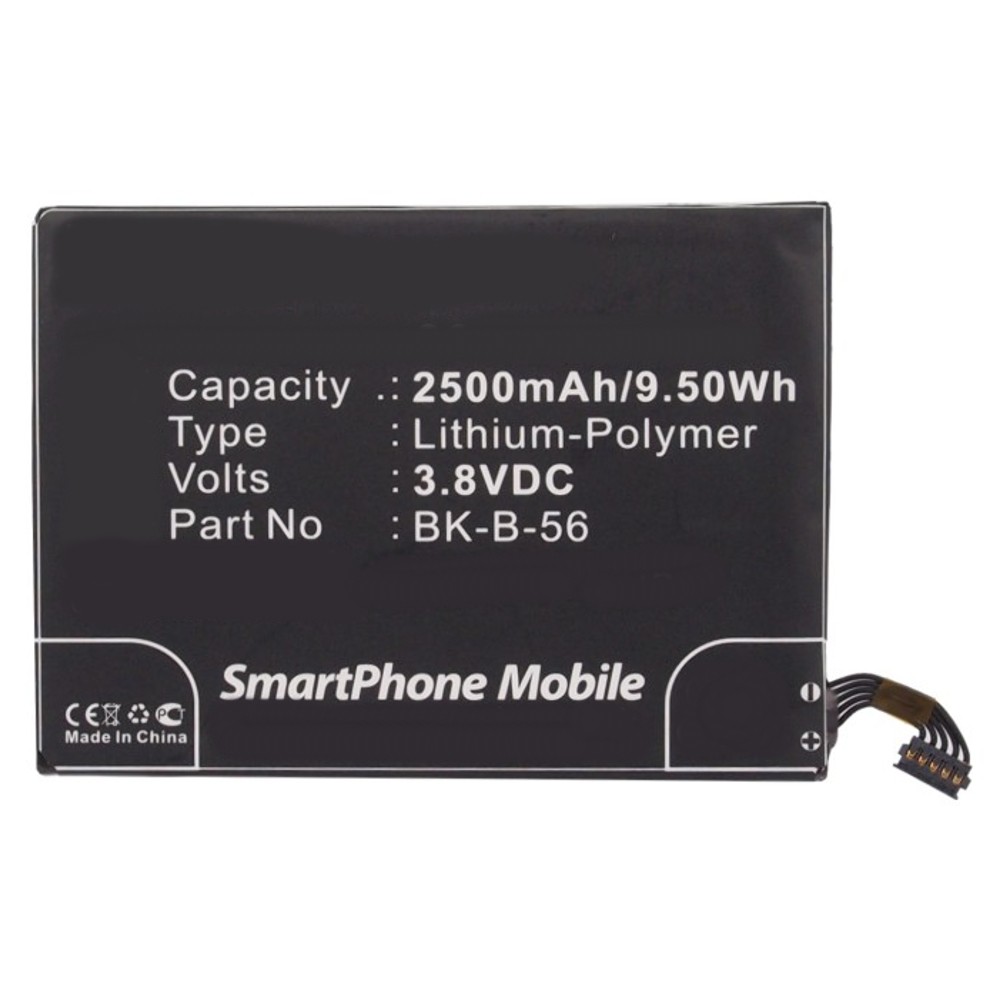 Synergy Digital Cell Phone Battery, Compatible with BBK BK-B-56 Cell Phone Battery (Li-Pol, 3.8V, 2500mAh)