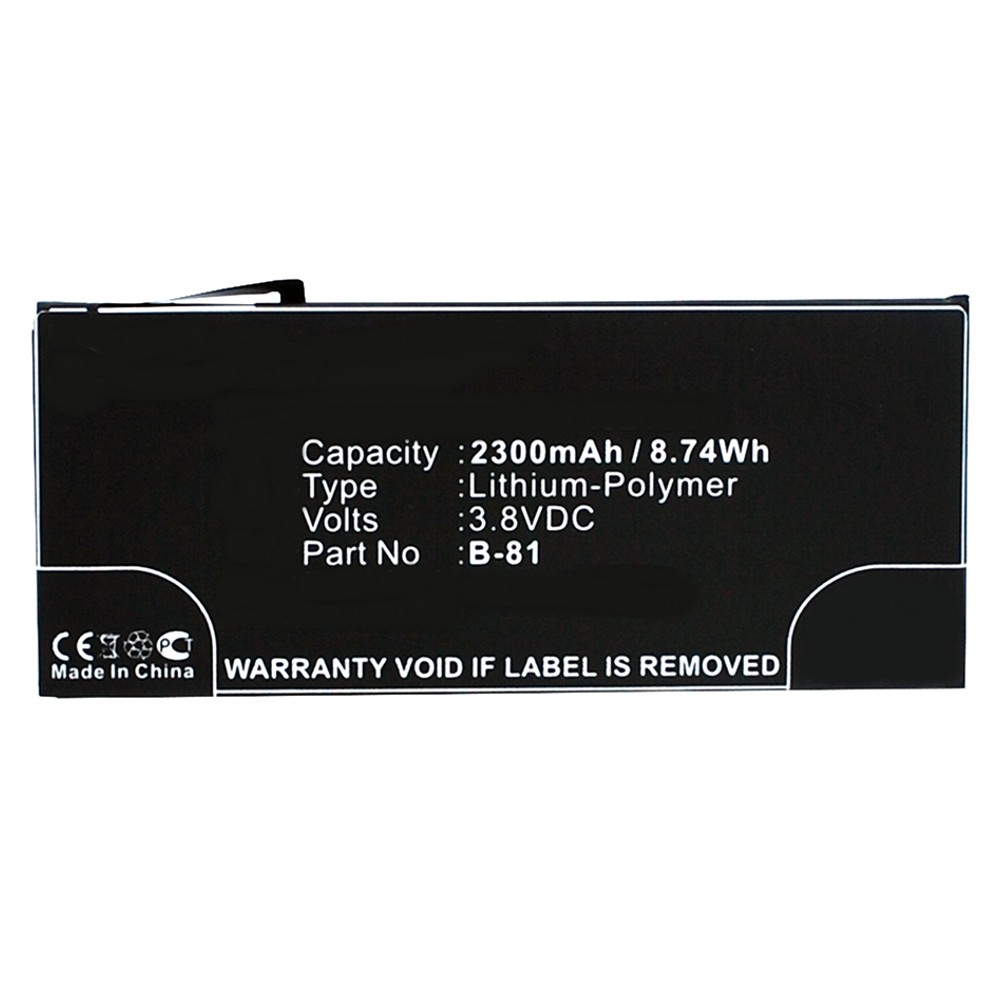 Synergy Digital Cell Phone Battery, Compatible with BBK B-81, BK-B-81 Cell Phone Battery (Li-Pol, 3.8V, 2300mAh)