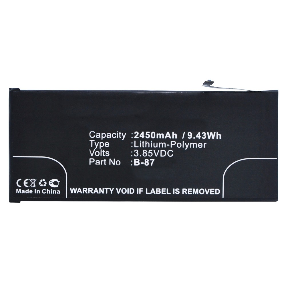 Synergy Digital Cell Phone Battery, Compatible with BBK B-87, BK-B-87 Cell Phone Battery (Li-Pol, 3.85V, 2450mAh)