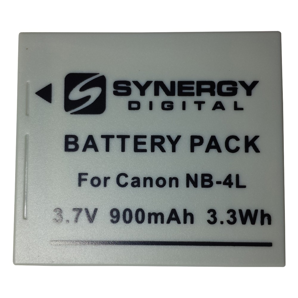 SDNB4L Lithium-Ion Battery - Rechargeable Ultra High Capacity (3.7V 900 mAh) - Replacement for Canon NB-4L Battery