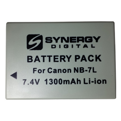 SDNB7L Lithium-Ion Rechargeable Battery - Ultra High Capacity (7.4v 1300mAh) - Replacement For Canon NB-7L Battery