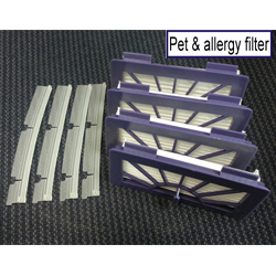 Neato Robotics Replacement Brush Blades and Filters For The Pet & Allergy Robot - Pack of 4 Brush Blades and 4 Filters