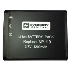 SDNP110 Lithium-Ion Rechargeable Battery - Ultra High Capacity (3.7V 1200 mAh) - Replacement For Casio NP-110 Battery