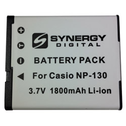 SDNP130 Rechargeable Lithium-Ion Battery Pack - Ultra High Capacity (1800 mAh 3.7V) - Replacement Battery For Casio NP-130 Battery