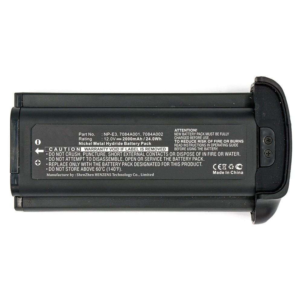 SDNPE3 NI-MH Battery - Rechargeable Ultra High Capacity (12V 2200 mAh) - Replacement for Canon NP-E3 Battery