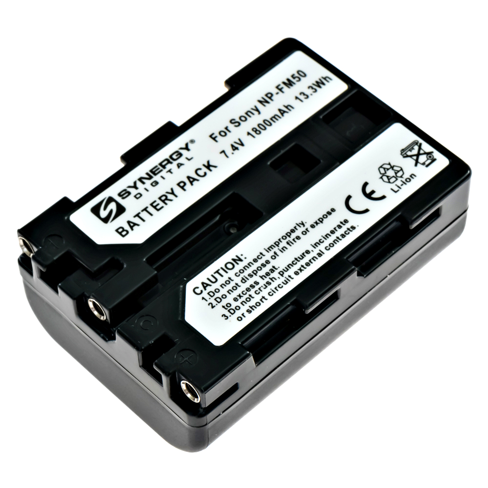 SDNPFM50 Lithium-Ion Battery  - Rechargeable Ultra High Capacity (7.4V 1500 mAh) - Replacement for Sony NP-FM50