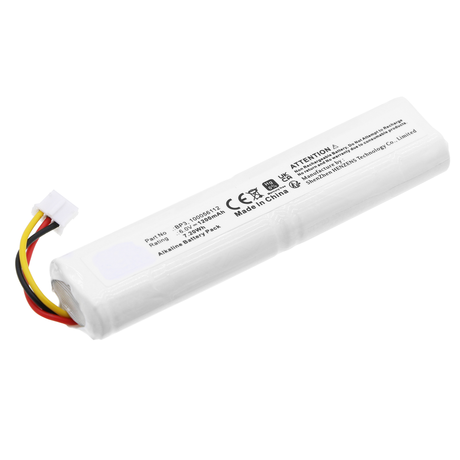 Synergy Digital Alarm System Battery, Compatible with Telenot 100056112 Alarm System Battery (Alkaline, 6V, 1200mAh)