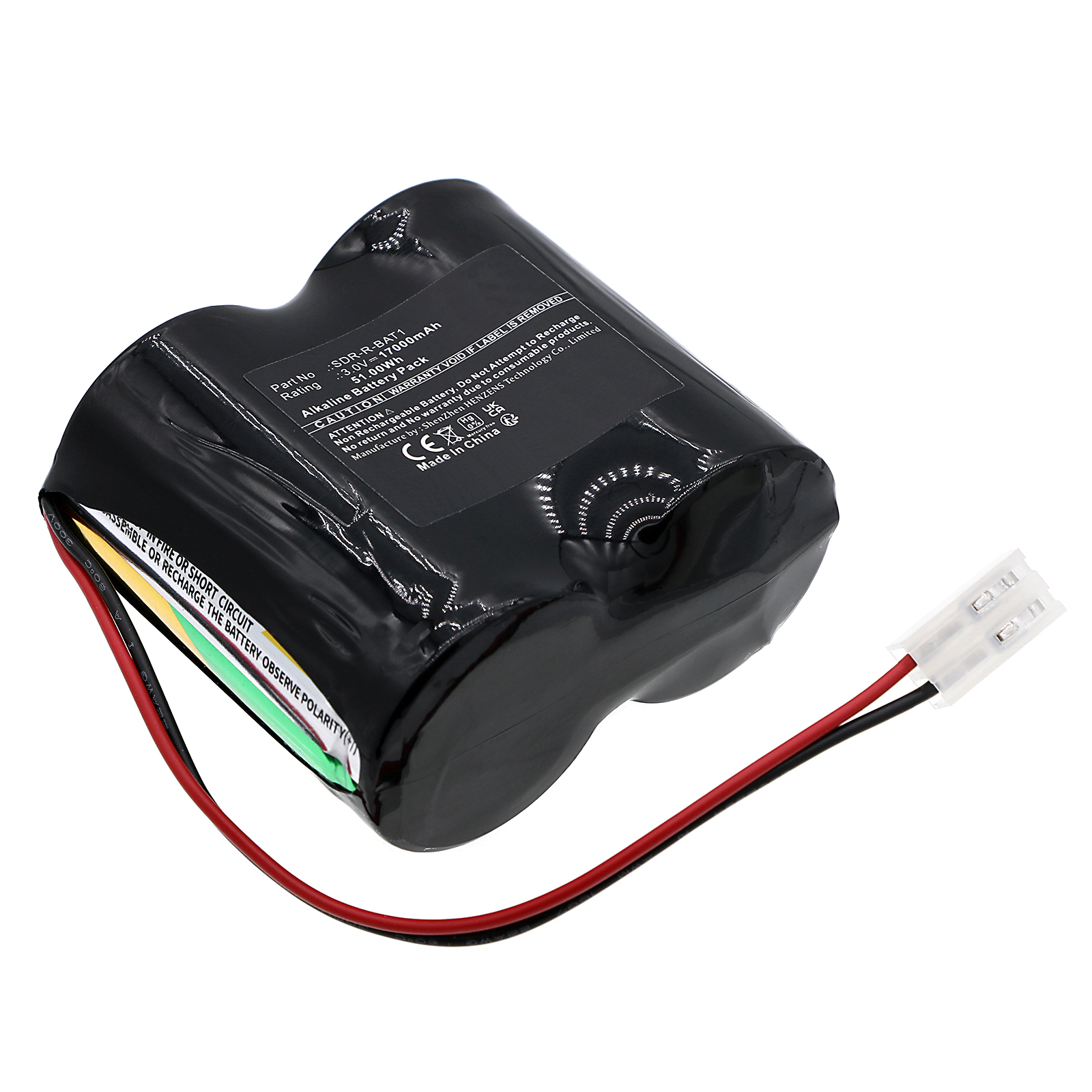Synergy Digital Alarm System Battery, Compatible with Eaton SDR-R-BAT1 Alarm System Battery (Alkaline, 3V, 17000mAh)