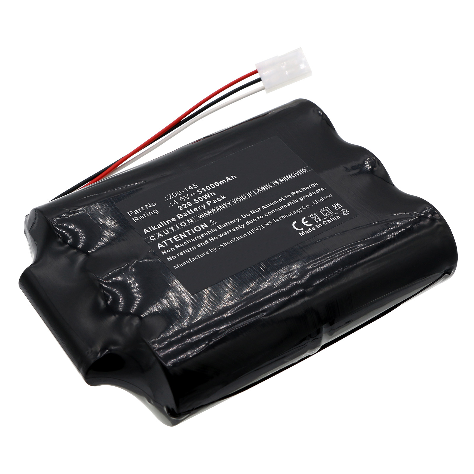 Synergy Digital Automatic Flusher Battery, Compatible with Bay West 200-145 Automatic Flusher Battery (Alkaline, 4.5V, 51000mAh)