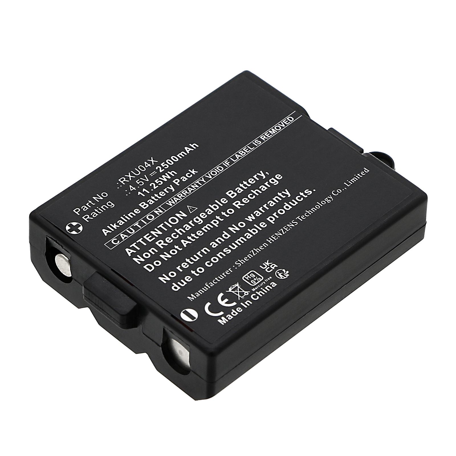 Synergy Digital Alarm System Battery, Compatible with DAITEM AT25 Alarm System Battery (Alkaline, 4.5V, 2500mAh)